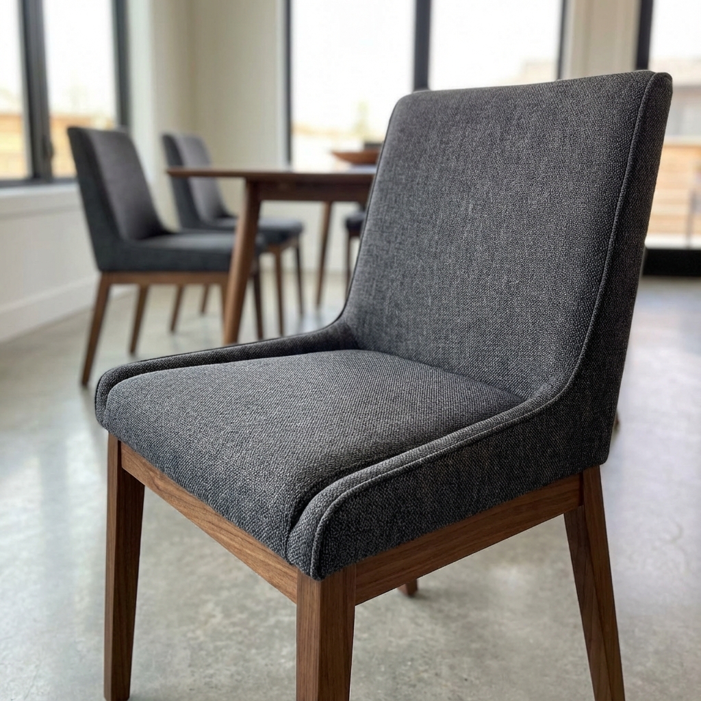 Silla tapizada estilo contemporaneo
